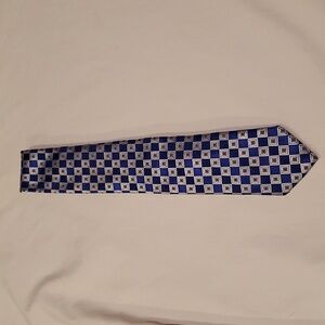 Donald Trump Signature Collection Men's Silk Tie Blue Geometric Pattern …